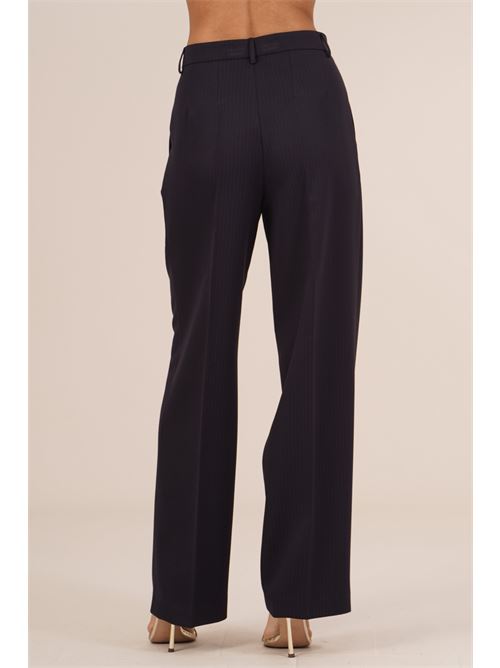 Pantalone palazzo gessato Elmas Phil | 011296BLU